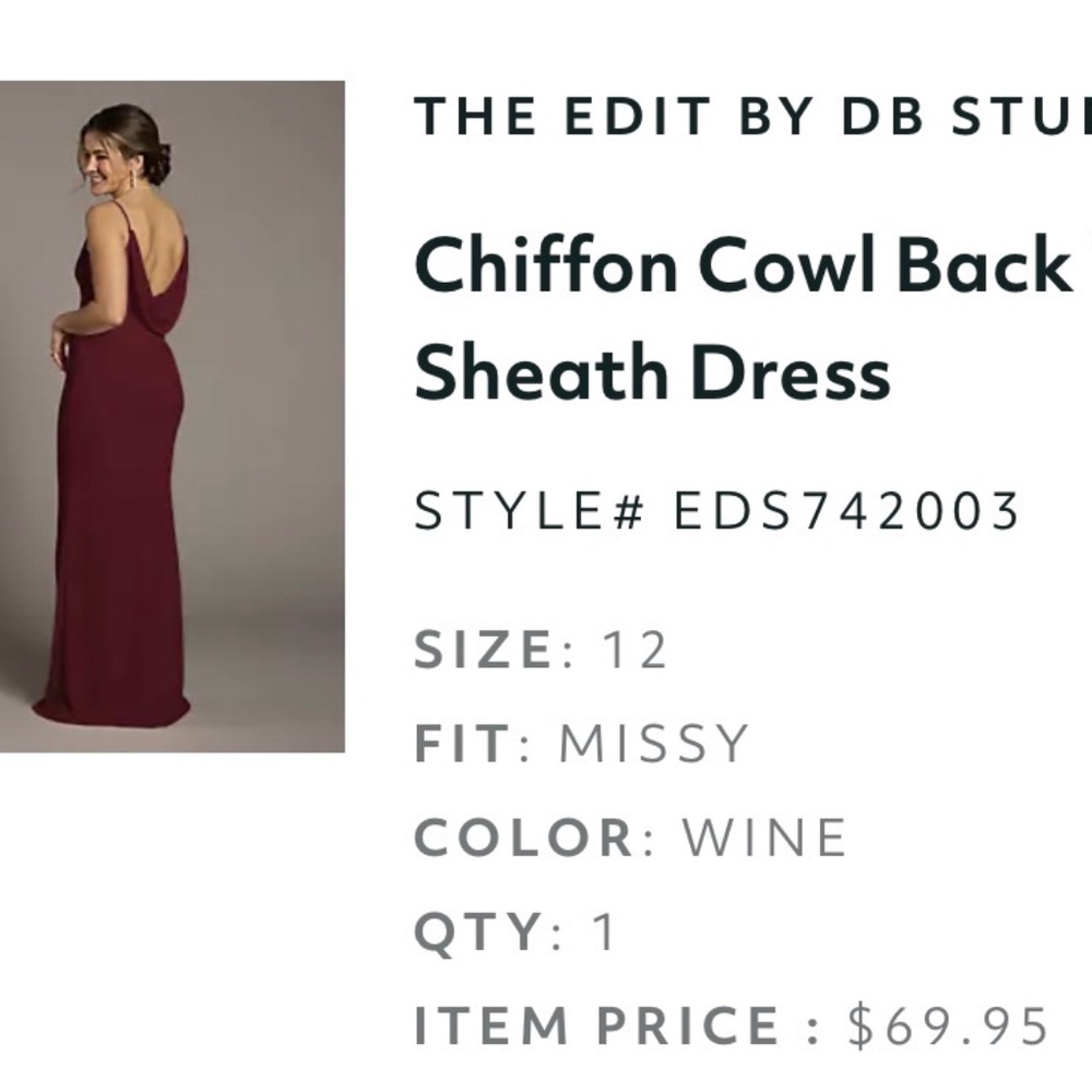 David’s Bridal Dress